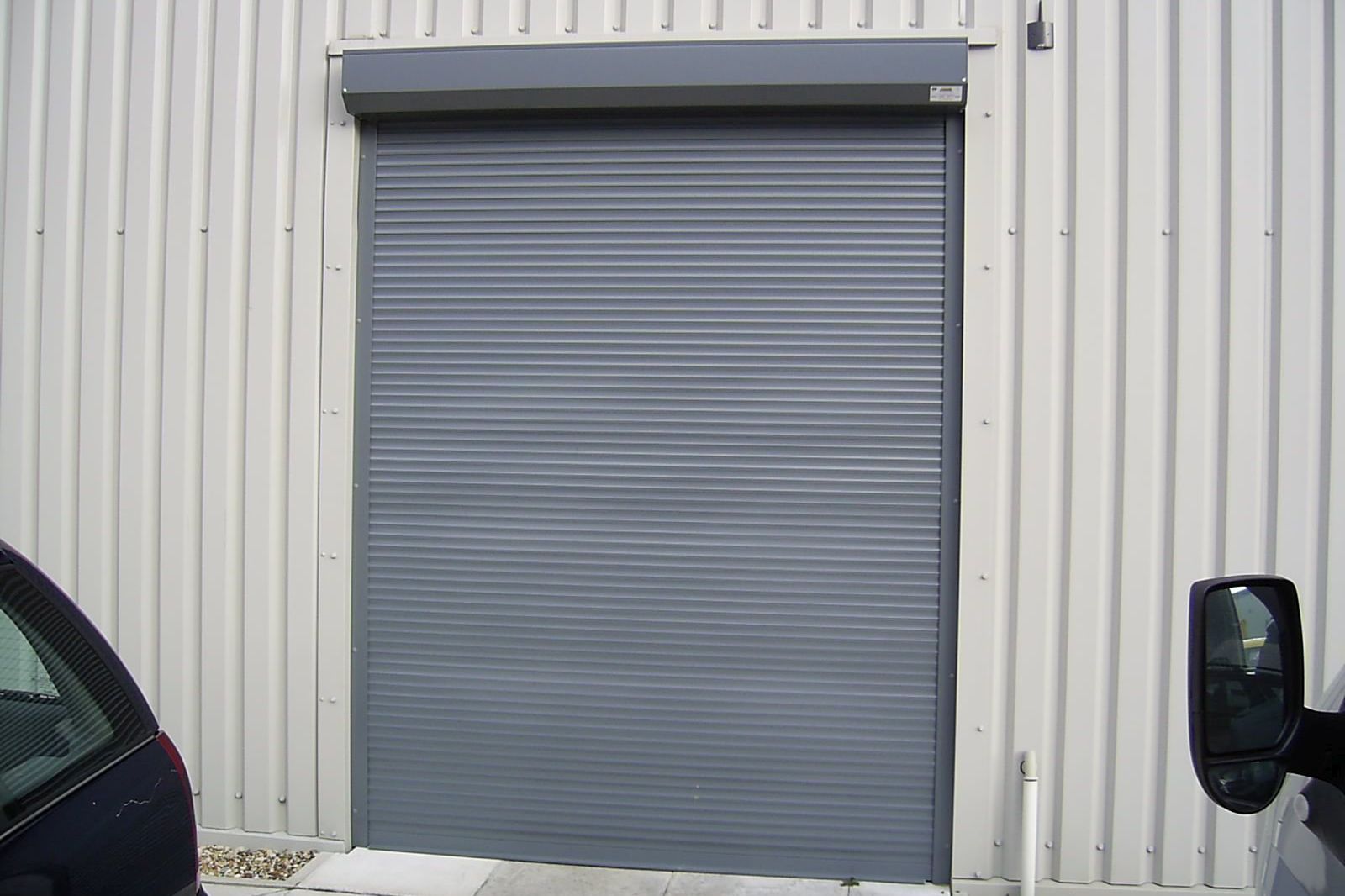 Security shutter over access point of business