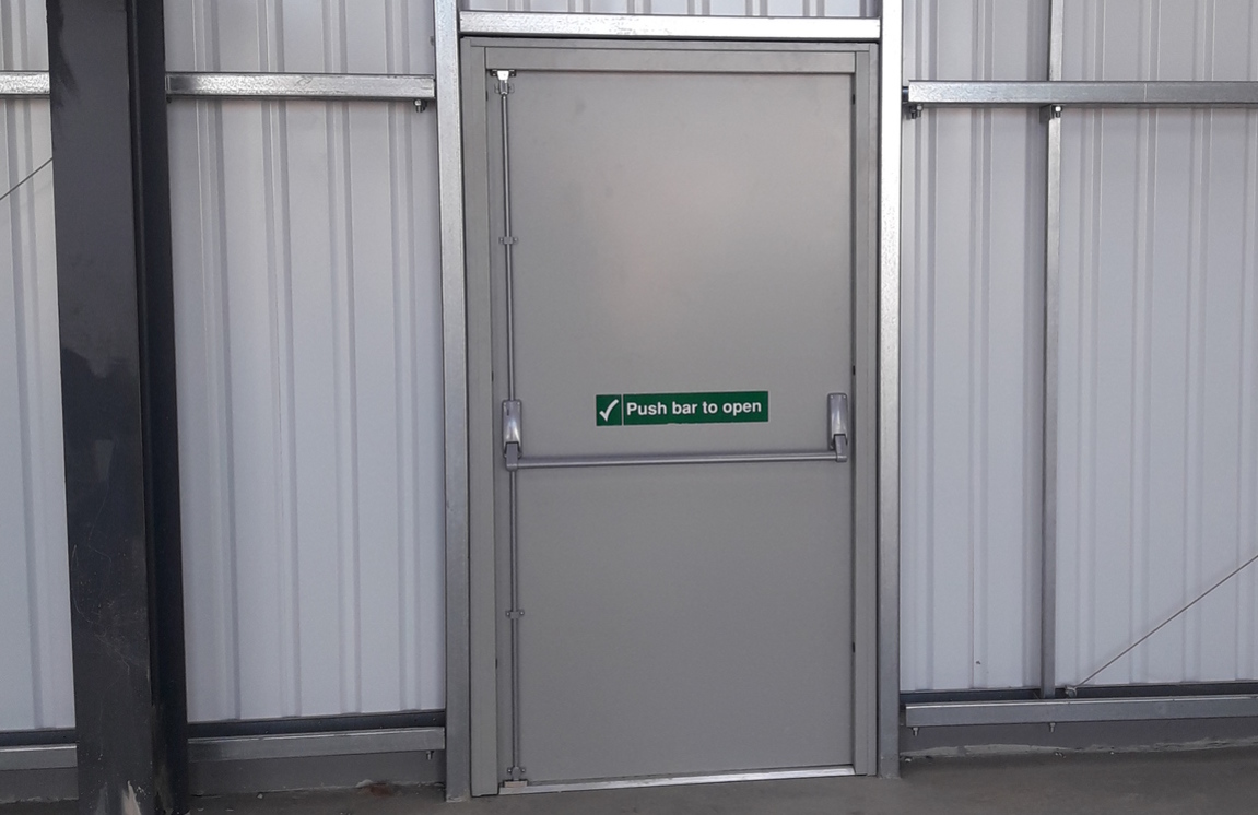 Fire rated steel fire exit
